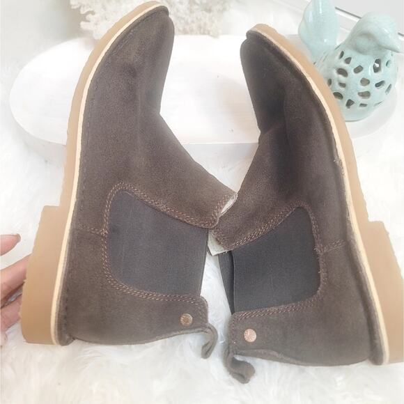 JACK & JONES Brown Soft Suede Ankle Chelsea Boots Round Toe Rugged Dark Academia main image 11